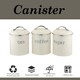 image 8 of Apollo Round Cream Kitchen Storage Canister Set of 3 Airtight Tea Coffee Sugar Containers Farmhouse Style Jars with Lids