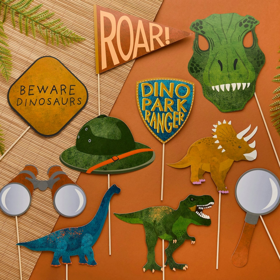 image 1 of Dinosaur Party Props - Pack of 10