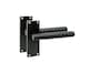 image 2 of Golden Grace 1 Pair Victorian Knurled Honeycomb Hex Cut T-Bar Interior Door Handle on Backplate Matt Black - 120mm x 40mm