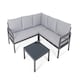 image 1 of Greenhurst Oakley Grey Aluminium Outdoor Corner Sofa Set
