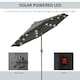 image 3 of Outsunny 2.7m Patio Garden Umbrella Outdoor Parasol Outdoor Market Table Umbrella with Tilt Crank and 24 LEDs Lights Grey