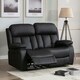 image 7 of Chester 2 Seater Manual High Back Bonded Leather Recliner Sofa (Brown)