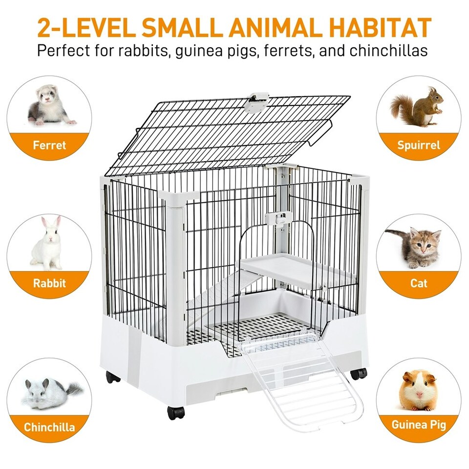 image 1 of Yaheetech Small Animal Cage Habitat On Wheel