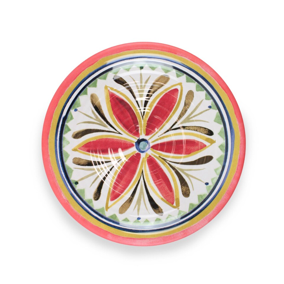image 1 of Mediterranean Melamine Side Plates - Set of 6 | Red
