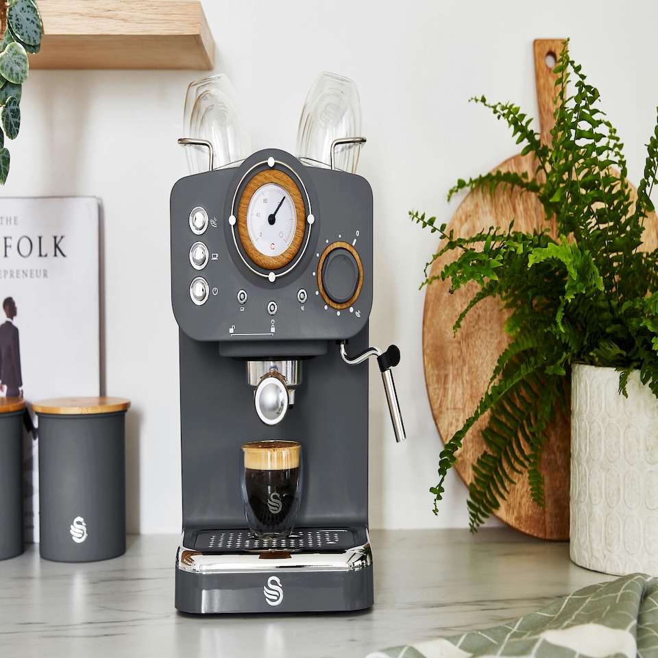 image 1 of Swan SK22110GRYN Pump Espresso Coffee Machine Slate Grey