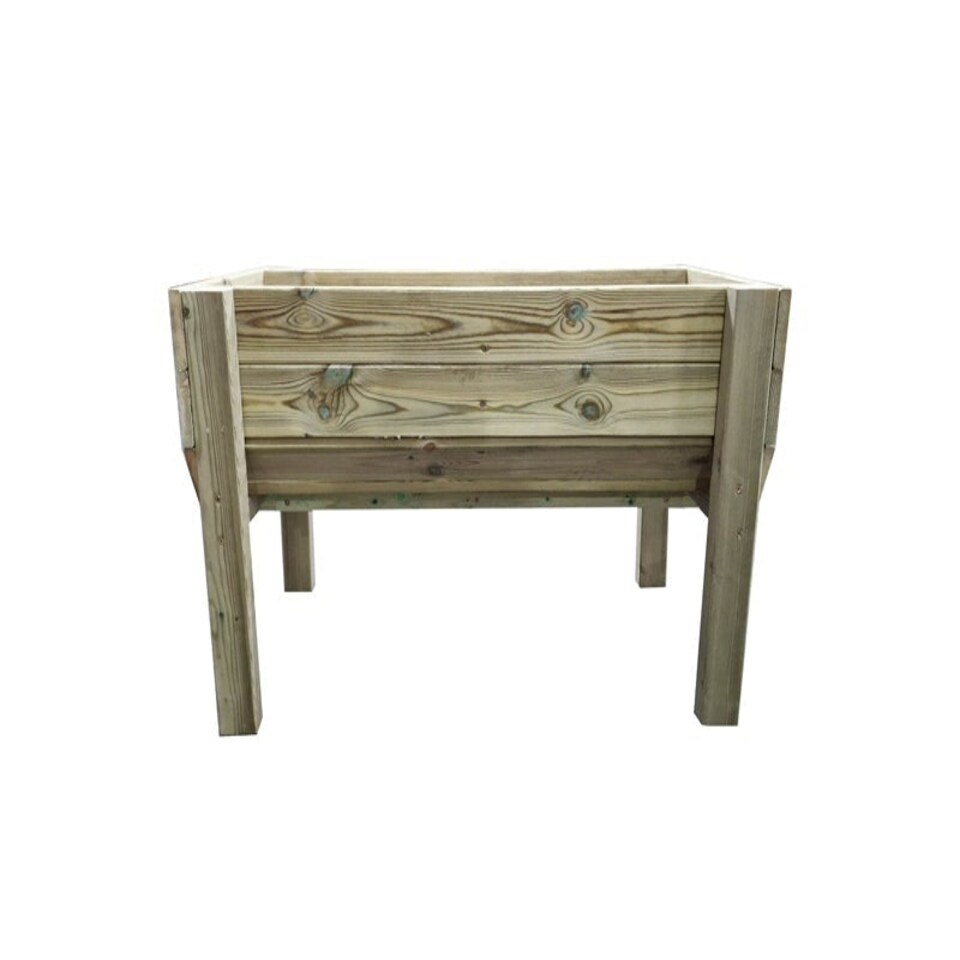 image 1 of Raised Veg Trug Garden Planter - Scandinavian Redwood - L52 x W180 x H60 cm - Minimal Assembly Required Brown