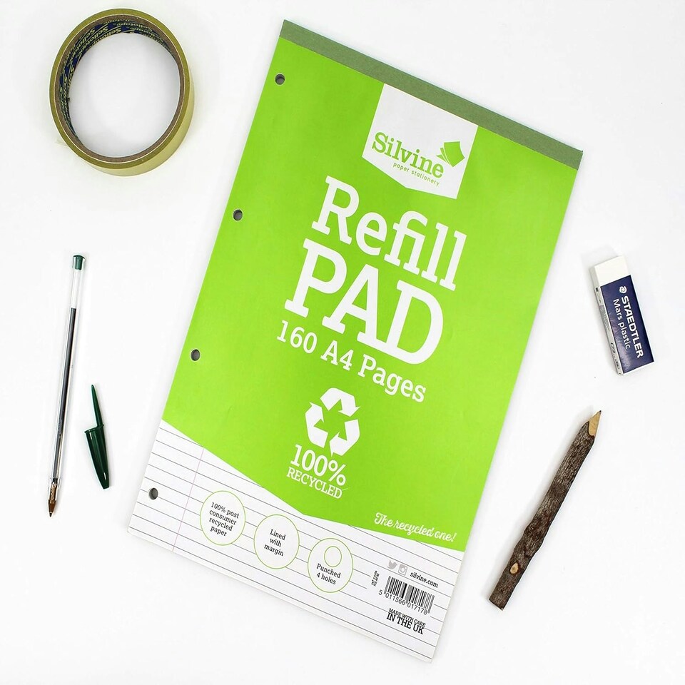 image 1 of A4 160 Pages Ruled Feint with Margin Refill Pad