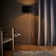 image 3 of ValueLights Camden Copper Tripod Floor Lamp with Black Shade | Black