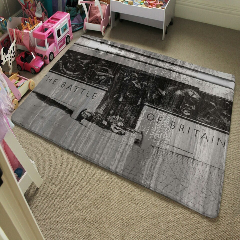 image 1 of BATTLE OF BRITAIN LONDON (Rug) Grey | Medium: 80x150cm