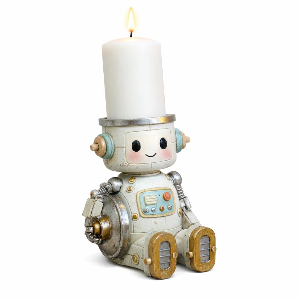 Gifts Direct 2 U Retro Robot Candle Holder 1pc