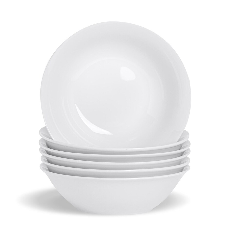 image 1 of Argon Tableware Classic White Cereal Bowls - 18cm - Pack of 12 | White | White