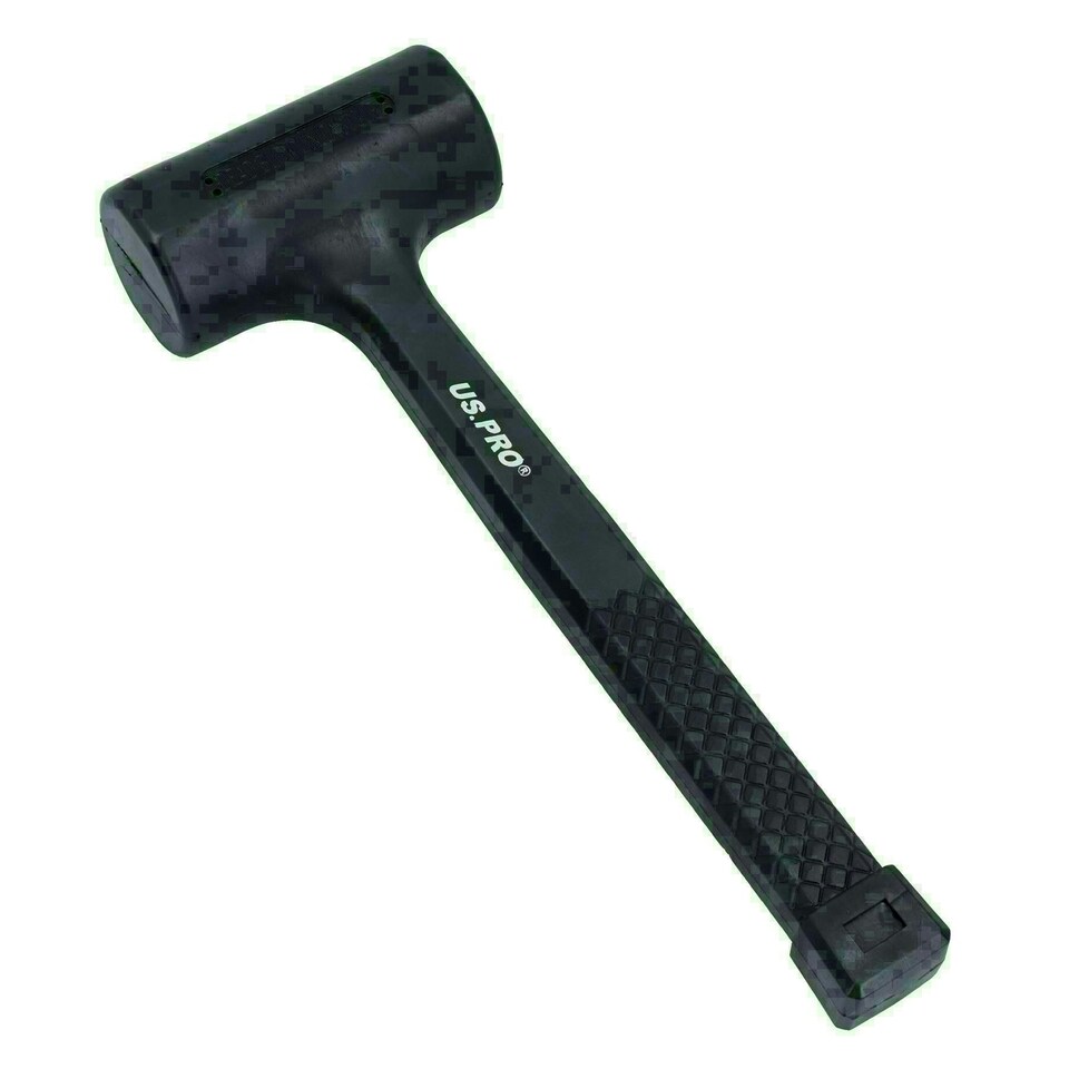 image 1 of 3pc Dead Blow Hammer Set Mallet Shot Loaded Head Impact Recoil 1lb 2lb 3lb
