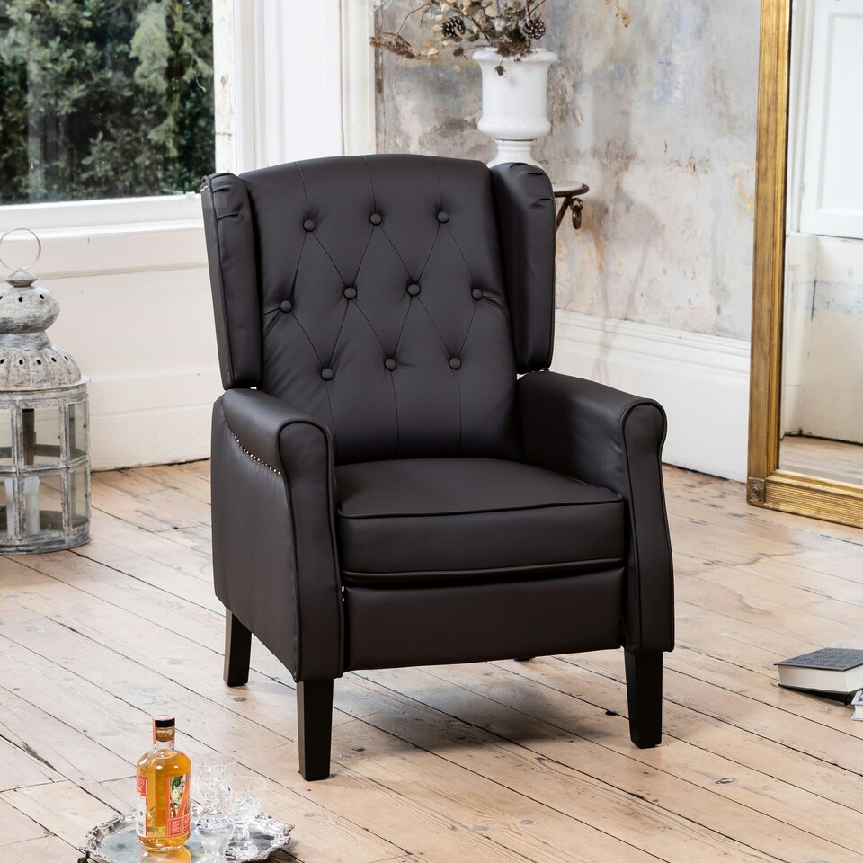 image 1 of Galena Recliner Armchair - Brown