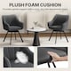 image 5 of Yaheetech Swive Velvet Dining Chair with Backrest and Armrests | Grey | Dark Grey | One Size