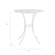 image 9 of Charles Bentley Rustic Metal Garden Bistro Set - Leaf Design | White | White