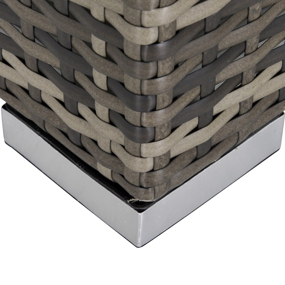 image 1 of Outsunny Outdoor PE Rattan Corner Sofa, Garden Wicker Furniture Single Sofa Chair w/ Cushions, Deep Grey | Grey | One Size