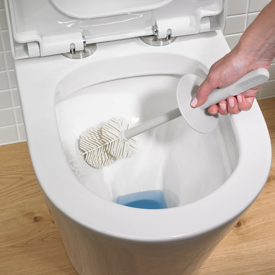 image 1 of Reborn Recycled Toilet Brush and Holder- Stone | Grey | Stone