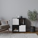 image 2 of 4 -Cube Shelving Unit With Geo Doors - Square | Black | Black & White | 1