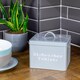 image 5 of Harbour Housewares 4 Piece Vintage Metal Utility Canisters Set - Grey | Grey | Grey | 4