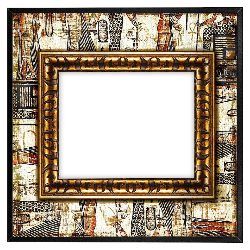 image 1 of Rustic egyptian frame (Picture Frame) Brown | L