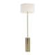 image 3 of ValueLights Lexy Antique Brass Dimmable Floor Lamp Cream Boucle Shade and Bulb