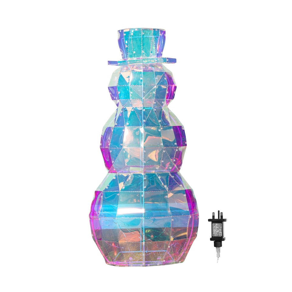 image 1 of 91cm DreamLights Iridescent Christmas Snowman with 400 White LEDs