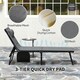 image 5 of Outsunny Folding Sun Loungers Set of 2, Reclining Sun Bed, Black 