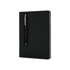 XD Collection A5 Notebook & Pen - Black - 14.5cm x 1.6cm x 20.3cm