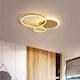 image 6 of Living and Home Triple-Ring LED Ceiling Light - Golden
