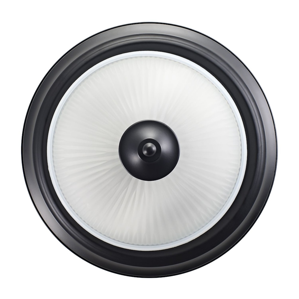 image 1 of Traditional Matt Black IP44 Bathroom Ceiling Light Fitting with Frosted Glass | Black | Black | 1