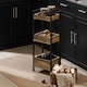 image 2 of SoBuy 3-Tier Slim Bathroom Storage Cabinet, Brown & Black, 11.0x7.9x29.1 in, 4 kg - FRG226-F
