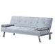 image 3 of Crush Velvet Clic Clac  Luxury Sofa Bed with In Silver