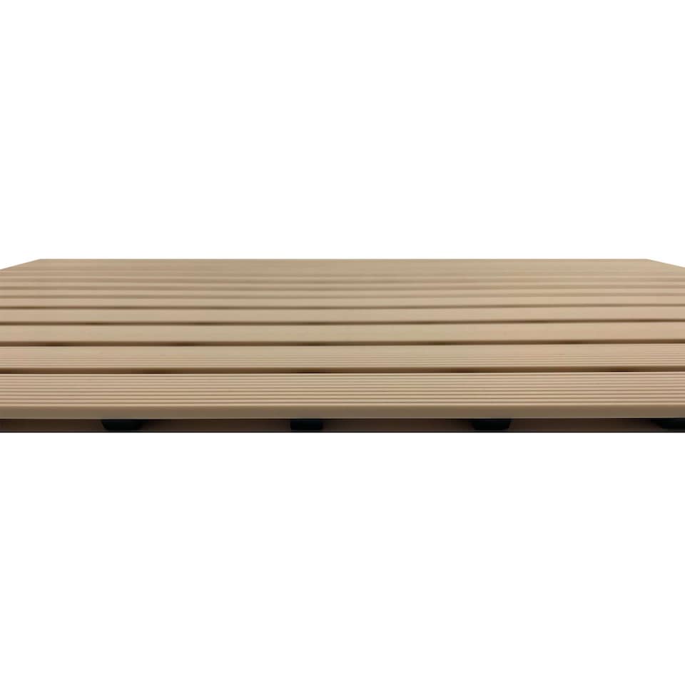 image 1 of PVC Duckboard Non-Slip Shower Mat - 61cm x 43cm | Cream | Beige