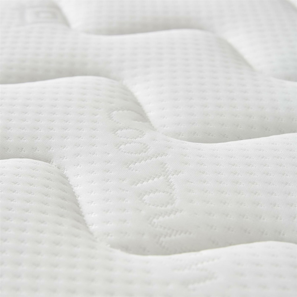 image 1 of Deluxe 8 Inch Mattress Memory Foam & Spring or Topper UK Made Single Double King | White | Double