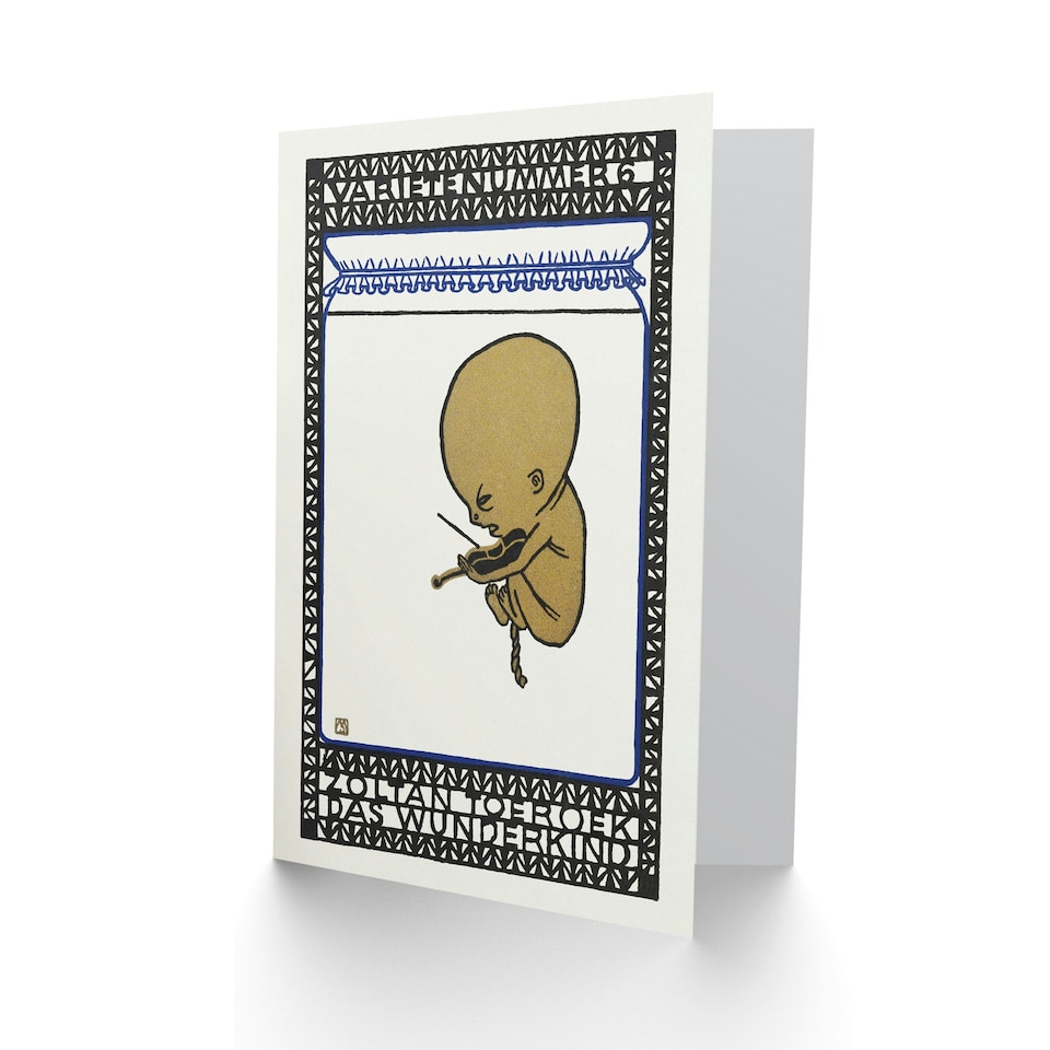 image 1 of Moriz Jung Art Card Zoltan Toeroek Violin Child Prodigy