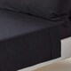 image 1 of Homescapes Black Egyptian Cotton Flat Sheet 200 TC, Single Black | Single
