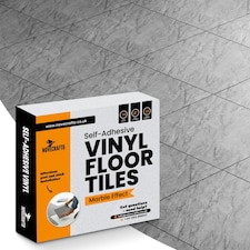 Vinyl Floor Tiles Self Adhesive – 30 Pack Covers 30 sqf (2.79sqm) – 12x12in (30.5x30.5cm) Waterproof Peel & Stick Vinyl Flooring for Kitchen, Bathroom & Home | Grey