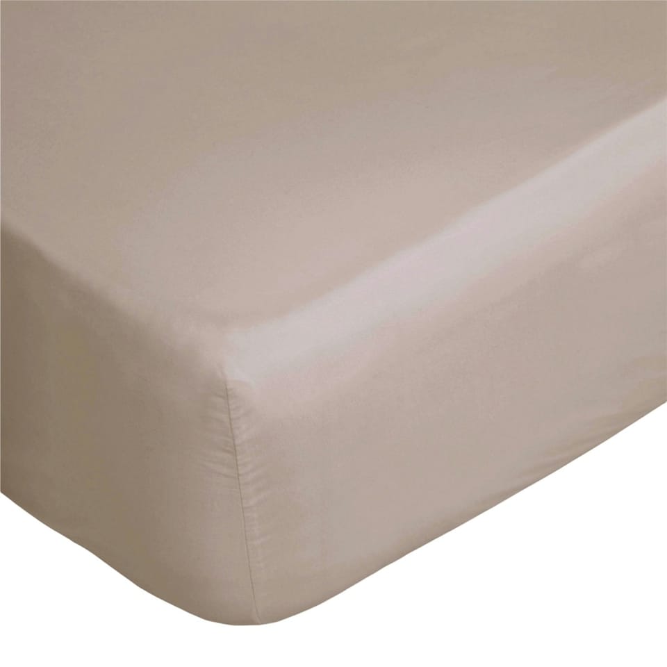 image 1 of Belledorm 400 Thread Count Egyptian Cotton Extra Deep Fitted Sheet - Oyster - Kingsize