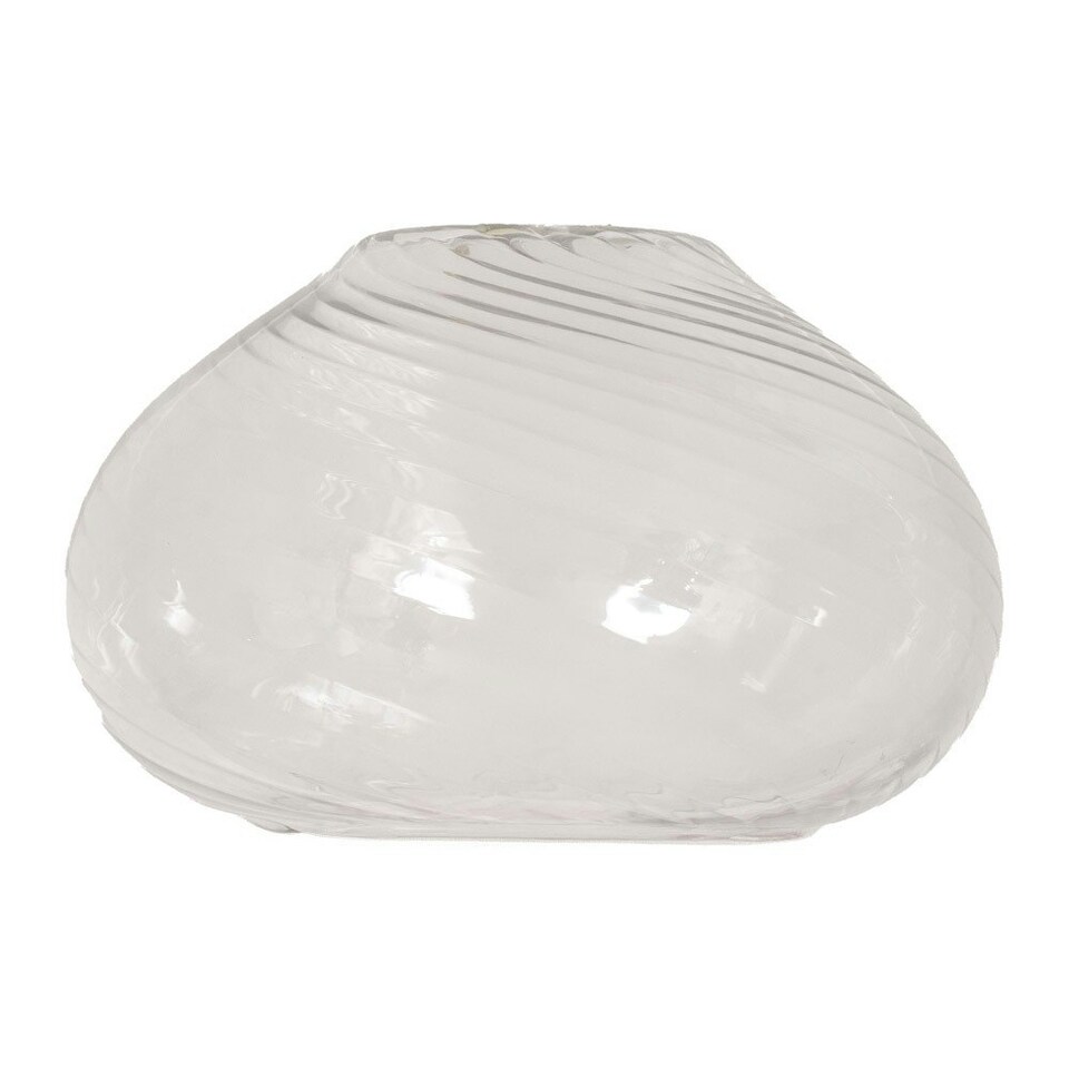image 1 of ValueLights Corinne Twill Spiral Bulbous Clear Glass Easy Fit Pendant Lamp Shade Multi