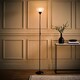 image 2 of ValueLights Dalby Black Uplighter Floor Lamp White Shade & Bulb Black