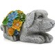 image 1 of Pack of 2 Solar Dog Garden Ornament Grey | One Size