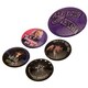 image 2 of Wednesday Slogan Badge Set (Pack of 5) - Black/Purple - One Size