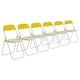 image 1 of Harbour Housewares Coloured Padded Folding Chairs - Yellow - Pack of 6 | Yellow | Yellow