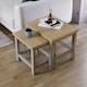 image 2 of Vida Designs Arlington Nest of Tables 2 Piece Set Nesting Sofa Bedside Side Table, Grey & Oak