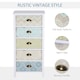 image 6 of HOMCOM Storage Chest Unit Dresser 5 Drawer Retro Style Wood White Entryway