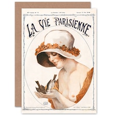 La Vie Parisienne Birds Improvised Nest France Paris Card