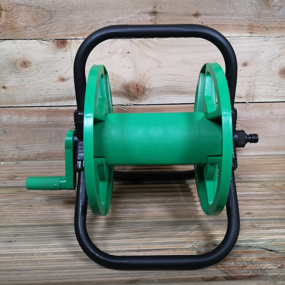 image 1 of Portable Garden Hose Pipe Holder / Reel - Holds up to 30m Hose | Green | Green