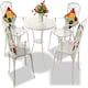 image 1 of Centurion Supports OSHOWA Luxurious Garden and Patio Table and 4 Large Chairs with Armrests Cast Aluminium Bistro Set - White