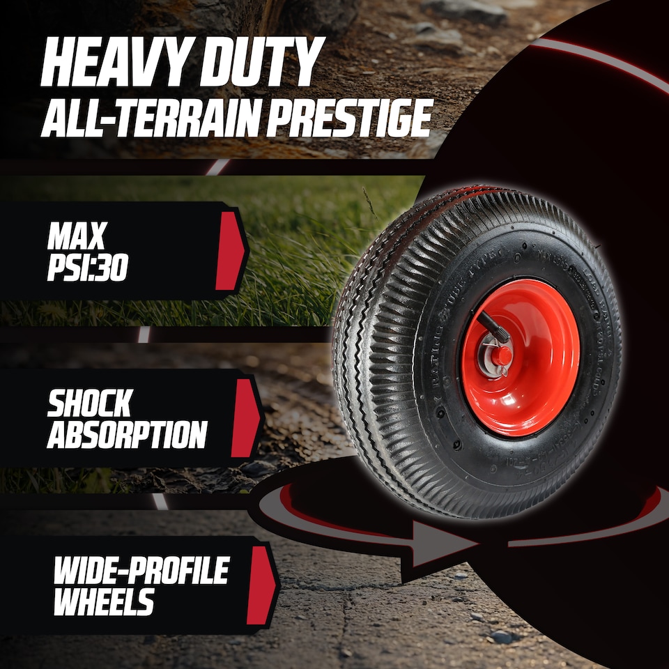 image 1 of MoverX Heavy Duty Furniture Dolly 540kg — 4 Rubber Wheels, Moving Trolley for Appliances, Furniture & Equipment, Red