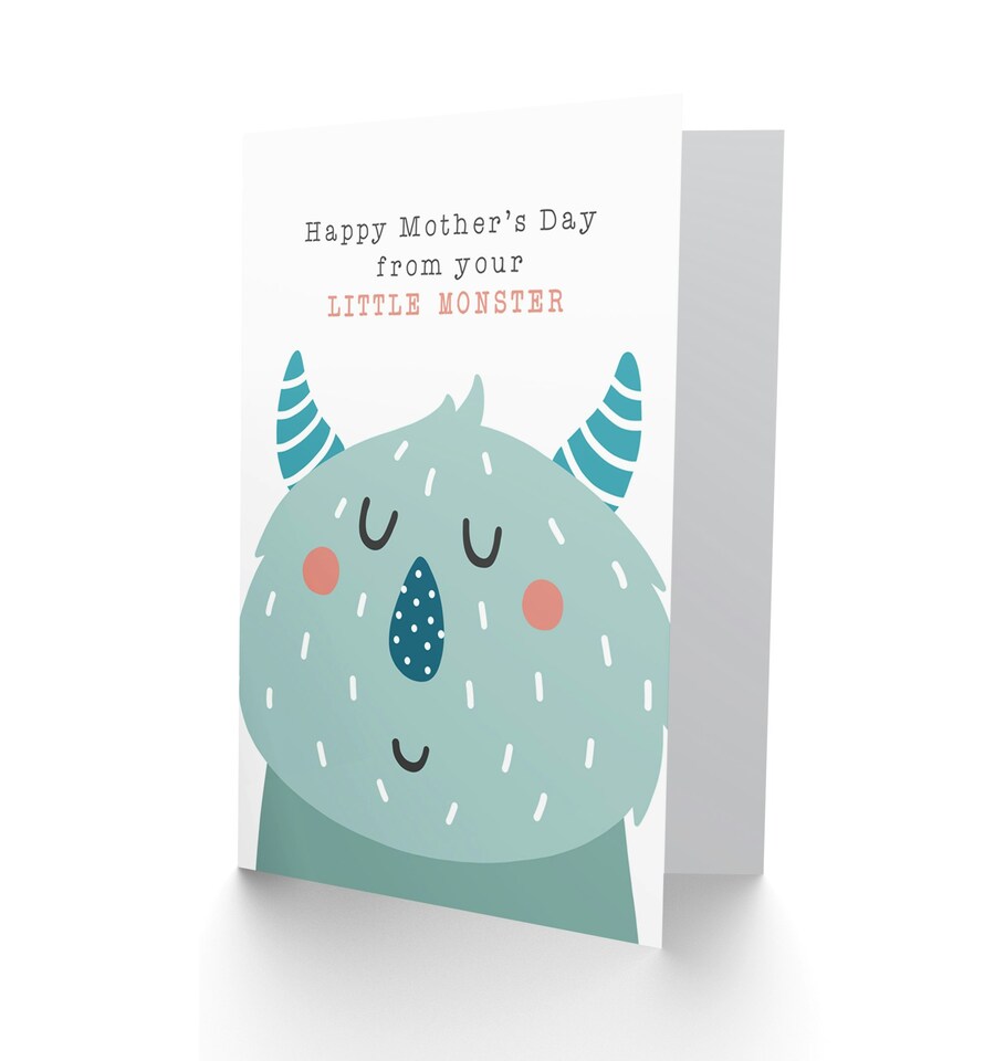 image 1 of Mothers Day Card Cute Kids Animal Monster Mum Card